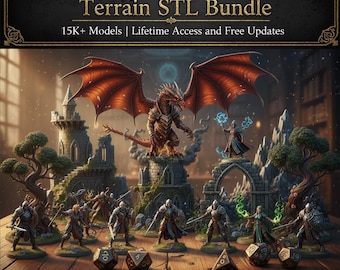 Massive Collection of D&D Miniatures Tabletop 200000 + Models with Terrain Pack