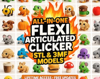 1300+ Ultimate Flexi & Articulated and Clicker 3D Model Mega Bundle