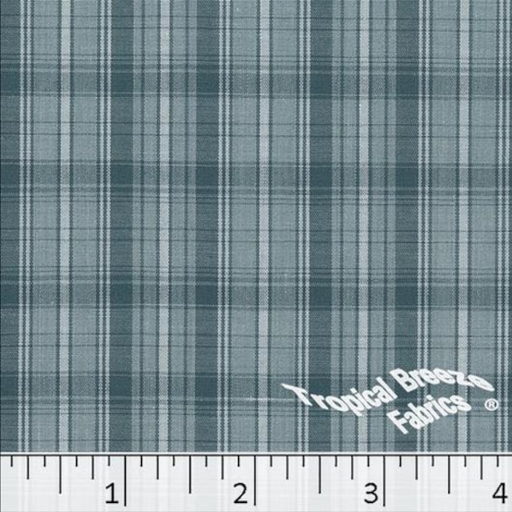 Jade Plaid Yarn Dyed Poly Cotton Fabric