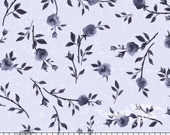 Poly Cotton Fabric, Dress Fabric, Lilac Roses