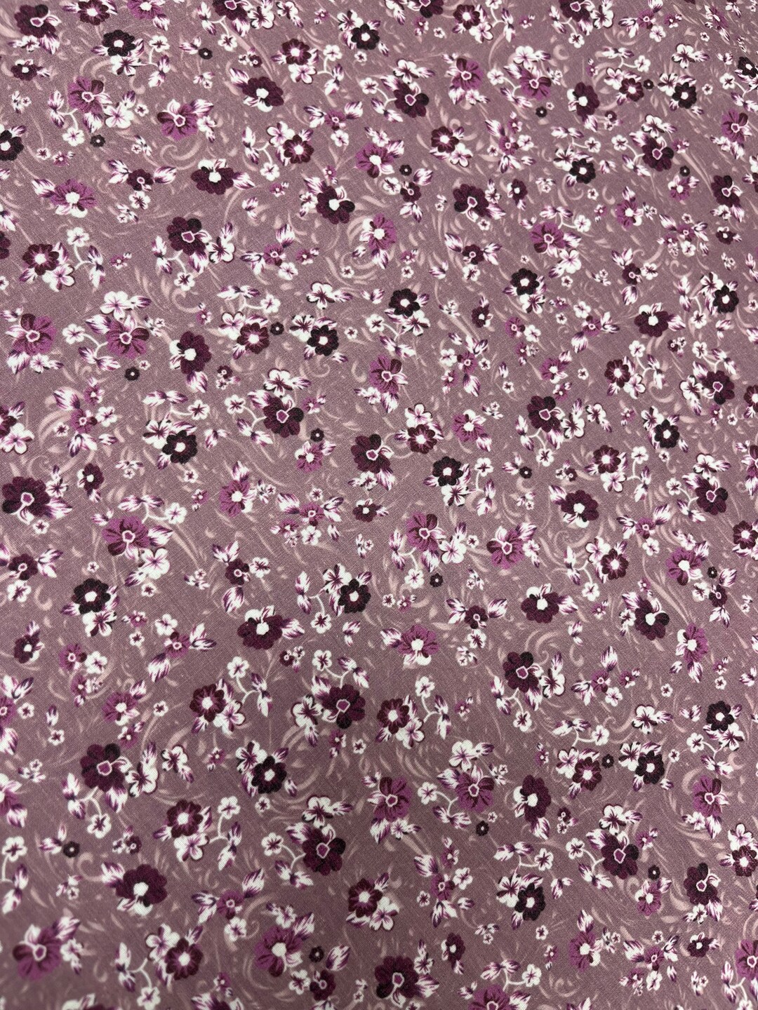 Poly Cotton Fabric by the Yard, Burgundy Floral Etsy