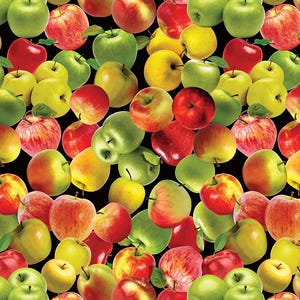 Benartex Cider House Apple Picking Quilting Cotton Fabric- Multi