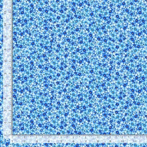 Timeless Treasures Bee Kind Packed Mini Floral Quilting Cotton Fabric- Blue