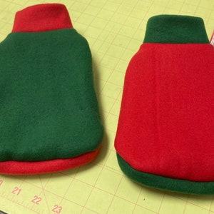 Dark Green Mini Dachshund Fleece Sweater measurements in item description image 4