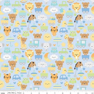 ライリーブレイク スペシャルデリバリー メインキルティングコットン生地 - ブルー