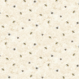 Timeless Treasures Lemon Bouquet Bee Quilting Cotton Fabric- Beige