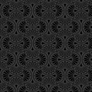 Wilmington Prints Peach Whispers Tiled Fans Quilting Cotton Fabric- Black