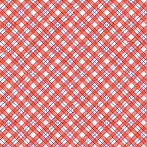Henry Glass Strawberry Garden Multi Diagonal Plaid Quilting Cotton Fabric