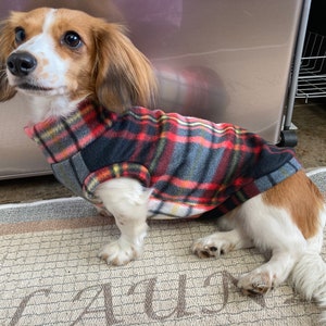 Purple Mini Dachshund Fleece Sweater afmetingen in de artikelbeschrijving afbeelding 10