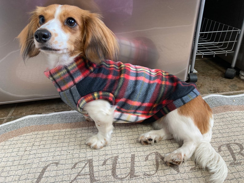 Purple Mini Dachshund Fleece Sweater afmetingen in de artikelbeschrijving afbeelding 10