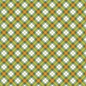 Benartex Cider House Autumn Plaid Quilting Cotton Fabric- Ivory/Sage