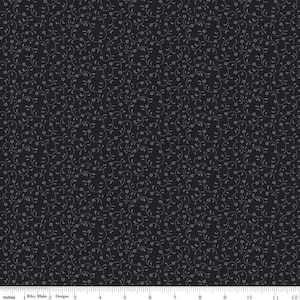 Riley Blake Floret Color Black Quilting Cotton Fabric- Black