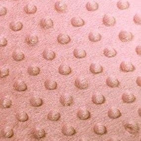 Peach Softee Dot Minky Fleece