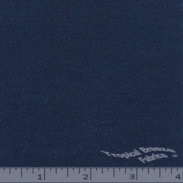 Lightweight Twill Fabric Navy Poly Cotton