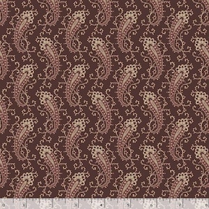 Marcus Fabrics Dressmaker Paisley Quilting Cotton Fabric- Plum