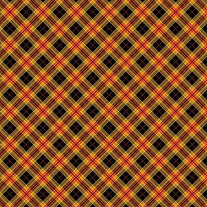 Benartex Cider House Autumnal Plaid Quilting Cotton Fabric- Black/Russet