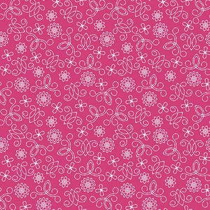 Benartex Among The Wildflowers Tin Lantern Quilting Cotton Fabric- Berry
