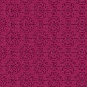 Benartex Among The Wildflowers Meadowsweet Quilting Cotton Fabric- Berry
