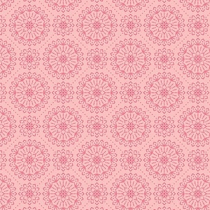 Benartex Among The Wildflowers Meadowsweet Quilting Cotton Fabric- Coral