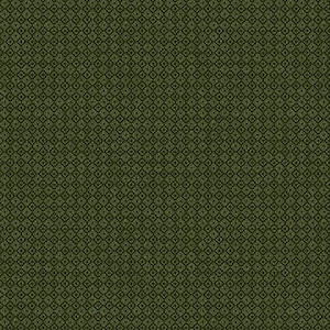 Benartex Burlap Woods Diamond Geo Quilting Cotton Fabric- Dark Green