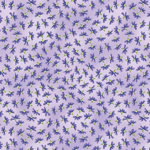 Tela de algodón para acolchado Benartex Butterfly Bliss Blissful Buds - Lila