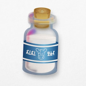 Lon Lon Ranch Milk Zelda Inspired Sticker | Transparent Zelda Vinyl Decal Bottle Design | Gifts for Gamers and Collectors Zelda Fans