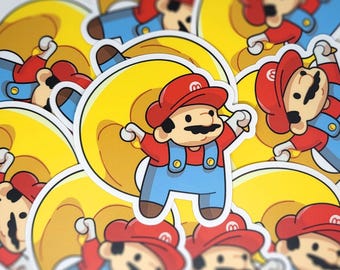 Cape Mario Power Up | Nintendo Super Mario Bros | Waterproof Vinyl Sticker
