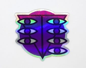Pegatina de vinilo holográfica con el logotipo de SEELE / Neon Genesis Evangelion / Impermeable