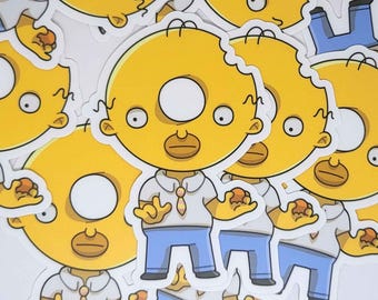 Homer Simpson Donut Head | Treehouse of Horror | Waterproof Vinyl Sticker