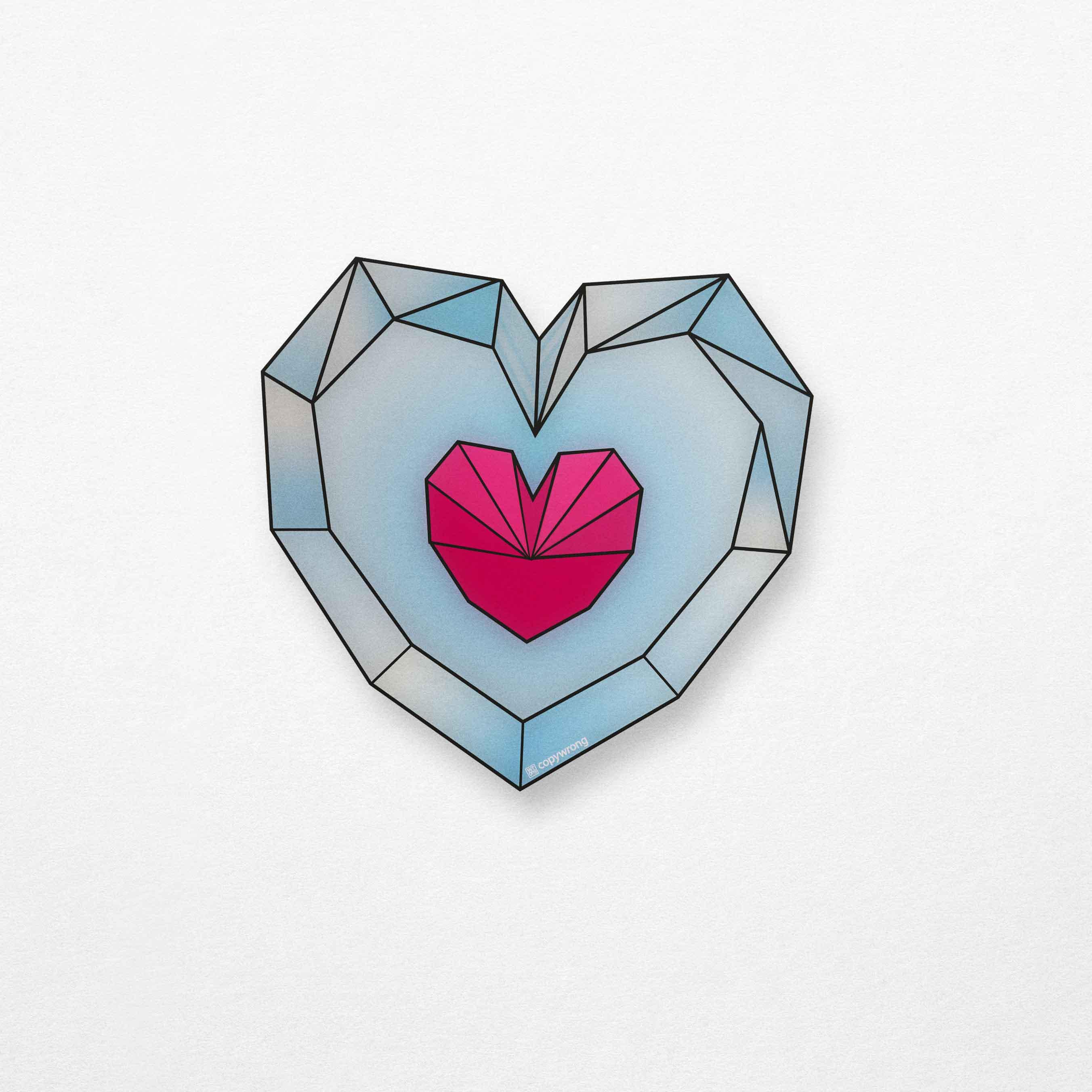 Zelda Heart Container Vector Zelda Heart Container Translucent Sticker | Holographic Style Clear ...