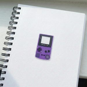 Purple Gameboy Sticker - Translucent Sticker - Retro Kids - Nintendo Inspired Sticker - 90s Kids - Vintage Stickers - Gifts for Gamers image 7