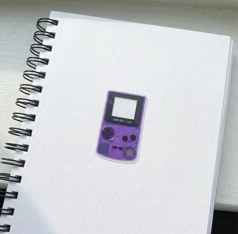 Purple Gameboy Sticker - Translucent Sticker - Retro Kids - Nintendo Inspired Sticker - 90s Kids - Vintage Stickers - Gifts for Gamers image 7
