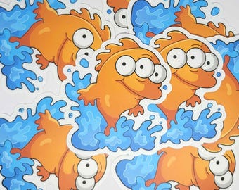 Blinky Three-Eyed Fish | The Simpsons TV Series | Waterproof Vinyl Sticker