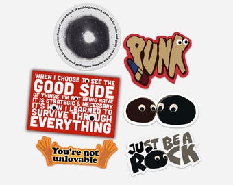 Everything everywhere all at once 6 sticker pack – eeao stickers – everything everywhere decals – a24 stickers – gifts for a24 movie fans
