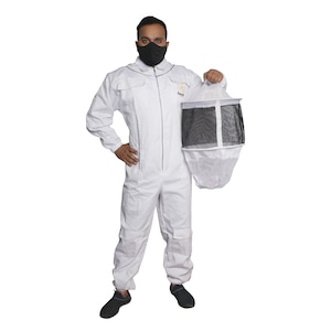 Traje profesional de apicultura ventilado con velo desmontable y guantes protectores incluidos.