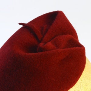 Wine Velour Fur Felt Custom Fascinator Cocktail Hat-Couture Millinery/Handmade/Derby/Ascots/Races Hat/Custom Hat