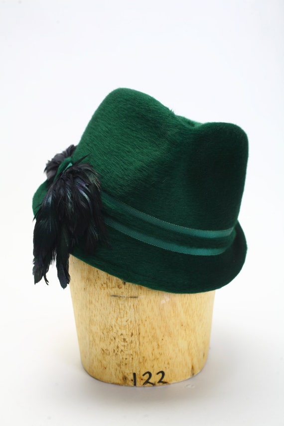 Green, Fur Felt Hat Resistol Midnight Mix 6X Fur Felt Hat in Green Mix – Branded  main image 4