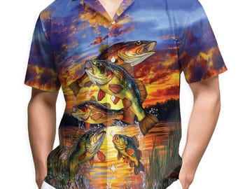 Chemise boutonnée vintage Bimini Bay Outfitters homme marron moyen