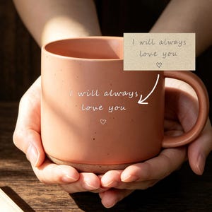 Engraved Ceramic Mug with Your Text, Custom Coffee Mug,Unique Text Cup Gift,Engraved Home Gift, Home Warming Gift,Gifts for her