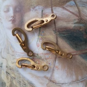 4 fermoirs C en laiton massif RARE vintage, neufs, fermoirs de créateurs, fermoirs de bracelet pour collier - REF 141