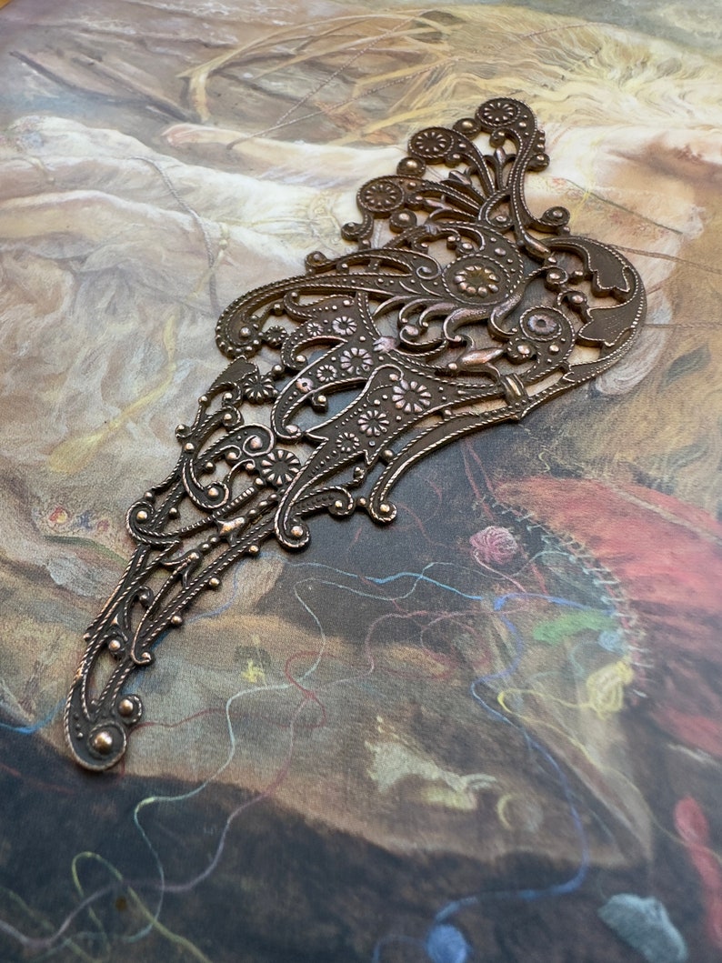 Vintage Superb RARE Art Deco Very Detailed WING Old Brass Filigree ...