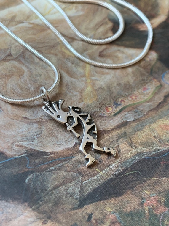 Bracelet Navajo Argent 925 Massif – Motif Kokopelli Vintage – Bijou Ethnique
