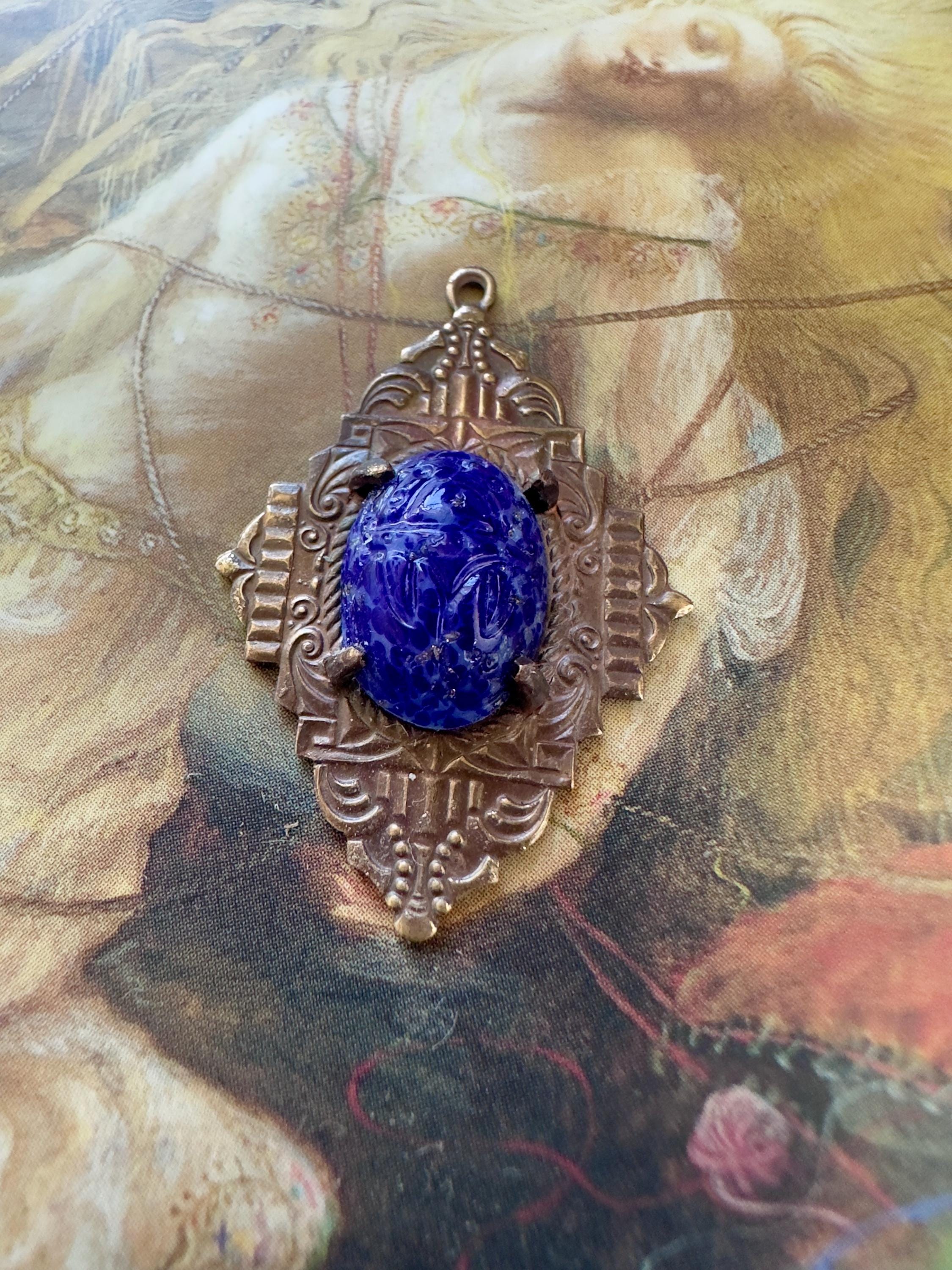 Scarab Stone Necklace - Etsy