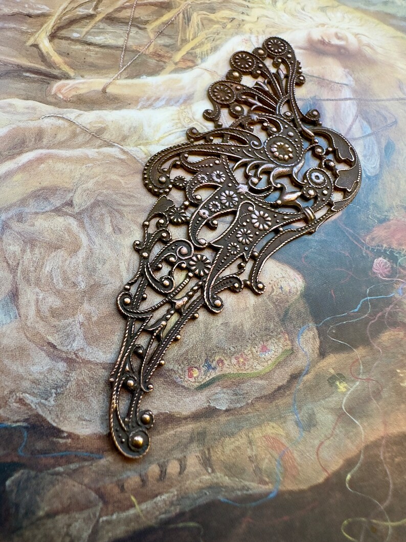 Vintage Superb RARE Art Deco Very Detailed WING Old Brass Filigree ...