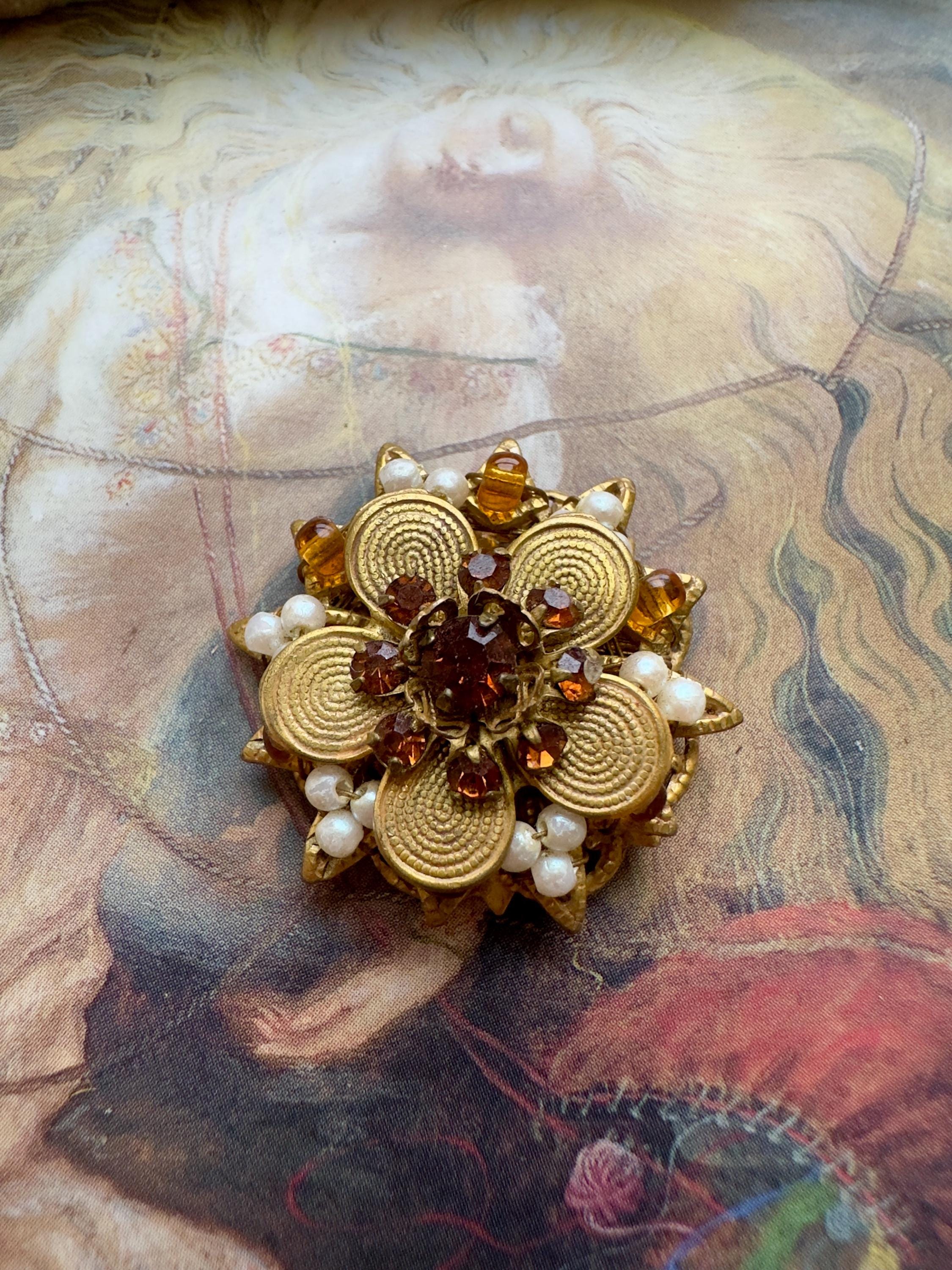 Vintage RARE Bench Design, Stanley Hagler Beaded Jeweled Jewelry