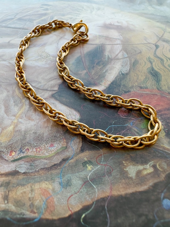 Gorgeous Vintage 4mm Rope Chain OLD Solid Brass Bracelet Jewelry 6”, 7”, 8” - REF 3461