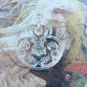 ヴィンテージ ルーサイトビーズ 4個、希少ピンク ルーサイト