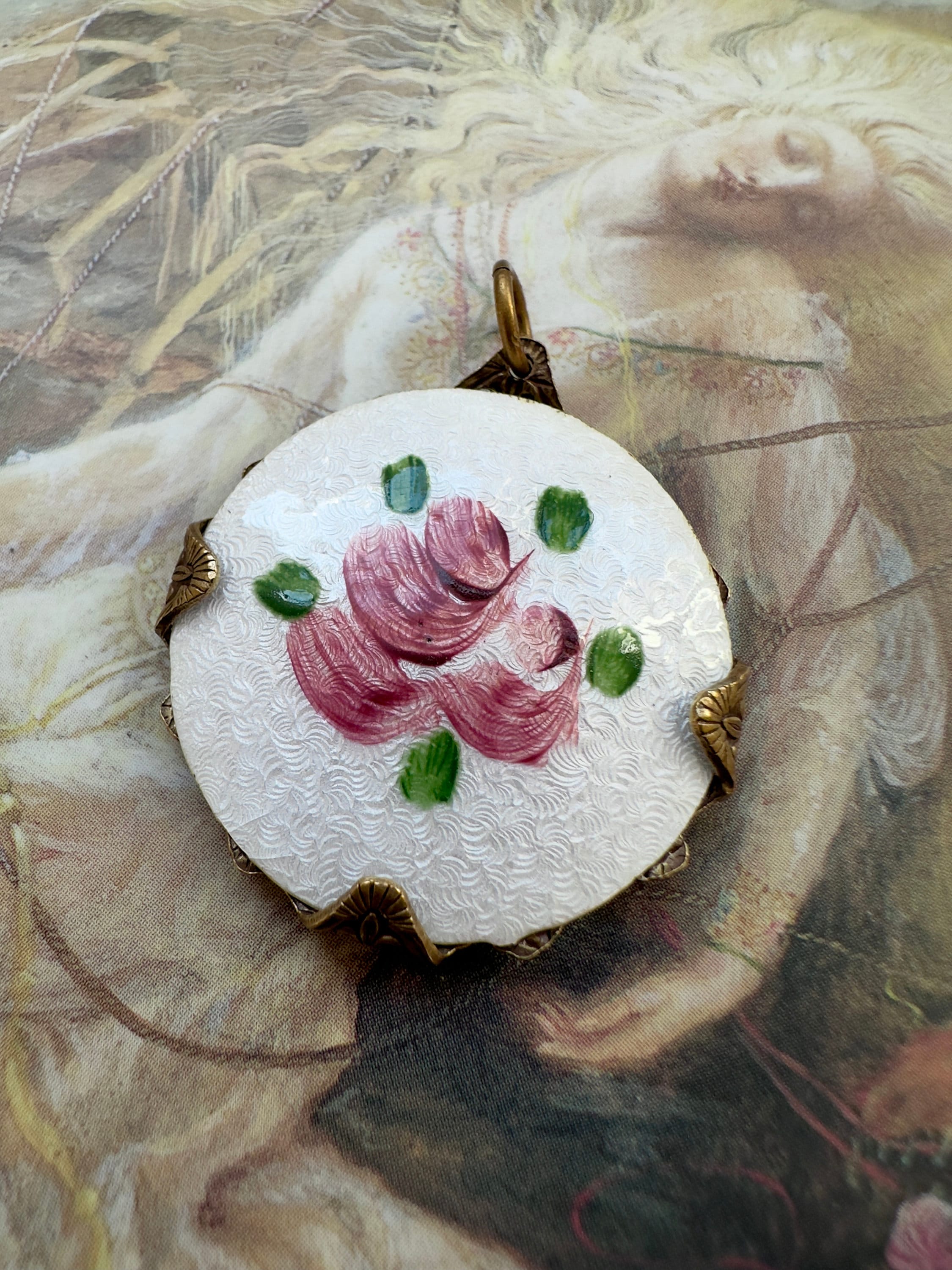 Collier Vintage En Ambrolithe Rose Véritable - Longueur 64 Cm - Bijou Fantaisie Occasion - Référence K14