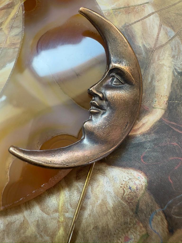 Jj Moon Pin - Etsy