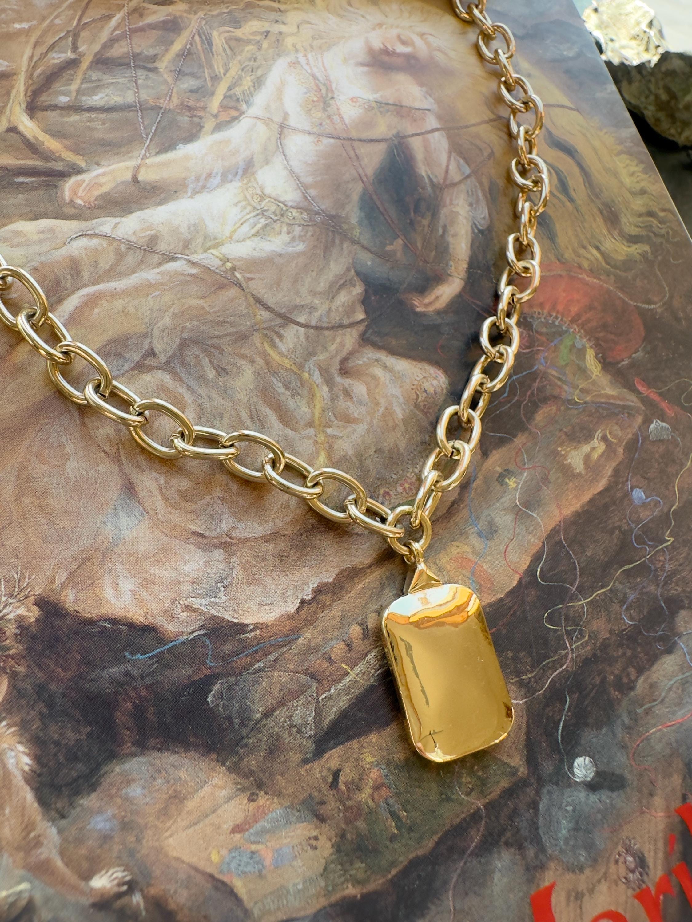 希少✨J&R ヴィンテージ ネックレス ボリューム 90s Vintage VINTAGE 90s J. Crew Necklace Designer Minimalist Gold Plated